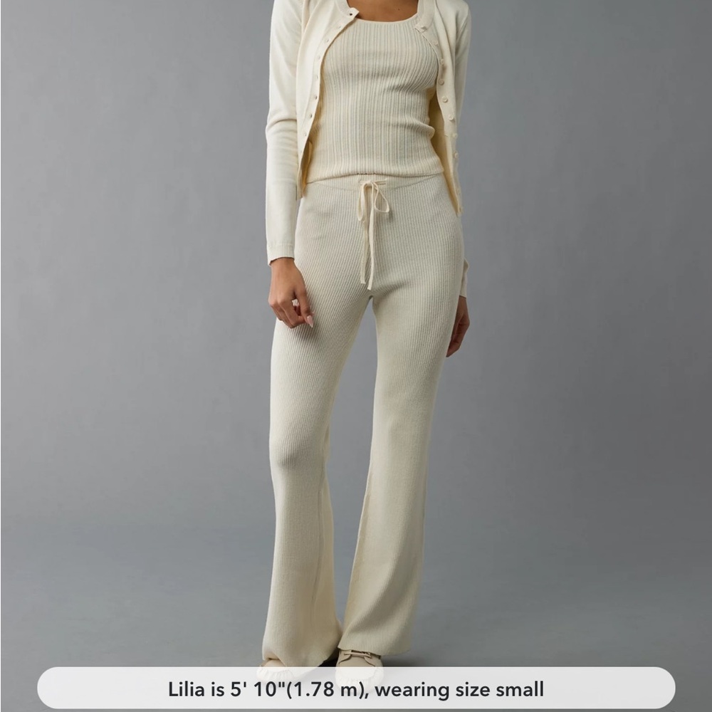 AE fitted midrise bootcut sweater lounger pant (S)